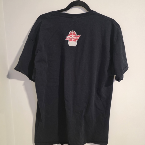 Budweiser Calgary Flames Black Tee with Red and White Graphics - Picture 4 of 8
